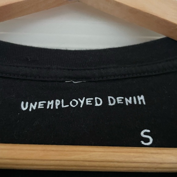 Unemployed Denim Rose Applique Tee Shirt - Picture 3 of 4